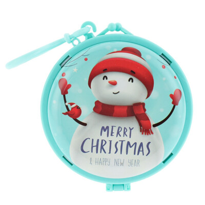 

Christmas Gift Santa Snowman Kids Zipper Cartoon Round Coin Purse Hot Sale