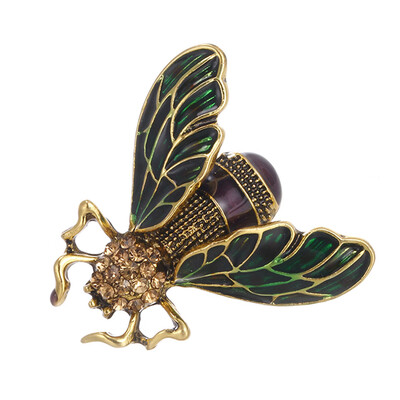 

1PC High-grade vintage cute bees brooch gold & silver small bee brooch pins for men women Deer Antlers Head Pin fashion jewelry