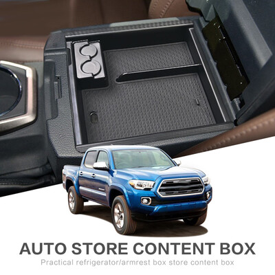 

Replacement For Toyota Tacoma 2016-2019 Center Console Phone Coin Storage Space Management Armrest Box Organizer Tray