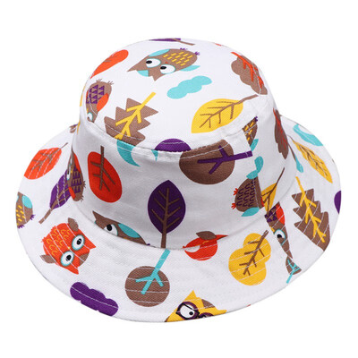 

Cartoon Print Bucket Hats For Boys Autumn Baby Boys Girls Toddler Cartoon Print Bucket Hats Caps Reversible Sun Headwear