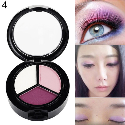 

3 Colors Eyeshadow Natural Smoky Cosmetic Eye Shadow Palette Set Beauty Make Up
