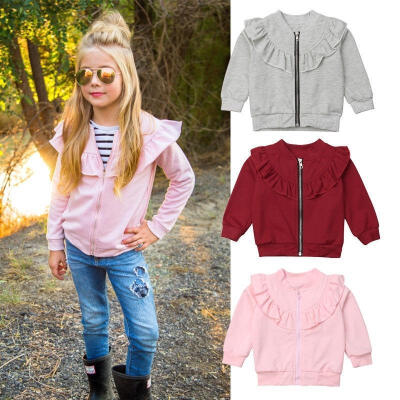 

Newborn Kids Baby Girls Cotton Long Sleeve Tops Outerwear Coat Clothes