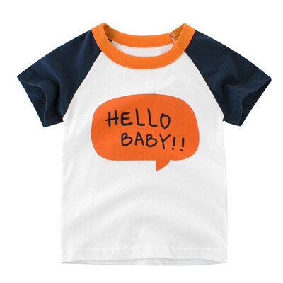 

Baby Boys T-shirt Summer Children Letter Print Cotton T-shirts Casual Tops Clothes for Kids Boy T-Shirts 0-6Y Arrival