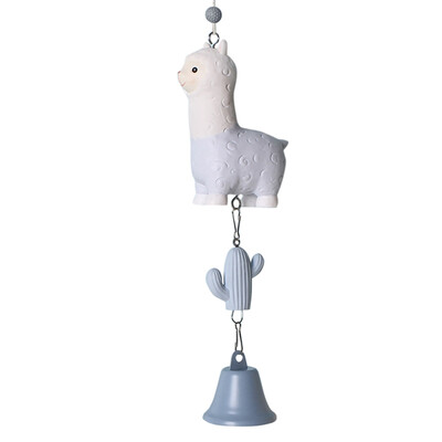 

Cute Alpaca Wind Chime Resin Wind Chime Girl Gift Door Hanging Decoration For Bedroom Living Room Garden