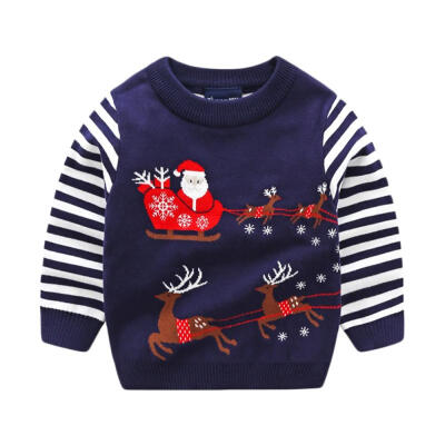 

Toddler Girls Sweater Autumn Winter Baby Boy Girl Pullover Warm Clothes Children Cotton Christmas Sweater for 2-8 Years