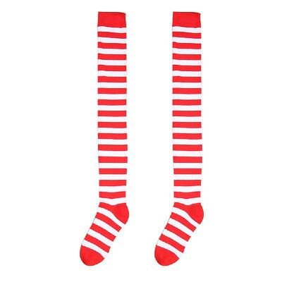 

Striped Stocking Socks Polyester Over-the-Knee Thigh Socks for Women with One Size