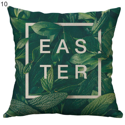 

Cartoon Easter Rabbit Linen Pillow Case Waist Throw Cushion Cover Home Decor