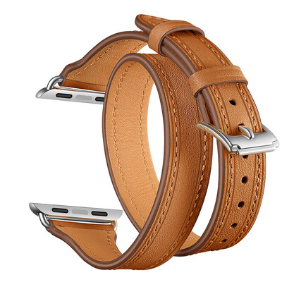 

〖Follure〗Double Tour Leather Accessory Band Replacement Bracelet For Apple Watch 42mm