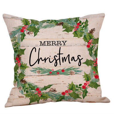 

Tailored Merry Christmas Pillow Cases Cotton Linen Sofa Cushion Cover Home Decor