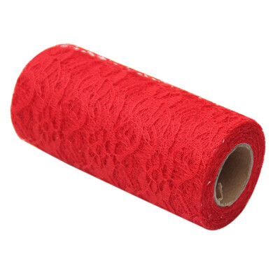 

Color Wedding Lace Decor Yard Netting Fabric Party Table Chair Sash Bow Runner Floral Tulle Roll Wedding Lace Volume Decoration