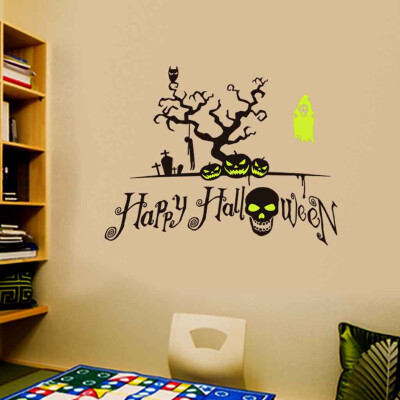 

Toponeto Happy Halloween Background Wall Sticker Window Home Decoration Decal Decor