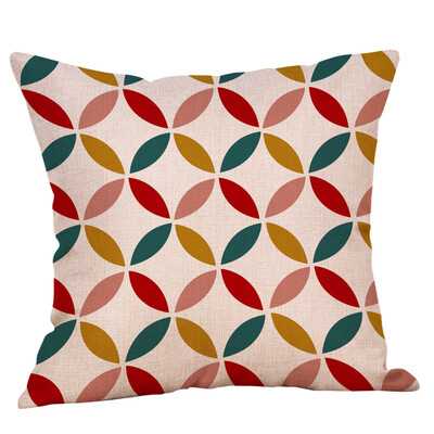 

〖Follure〗Geometric Printed Cotton Linen Throw Pillow Cases Sofa Cushion Cover Home Decor
