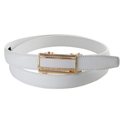 

BPSTAR Womens Automatic Buckle Genuine Leather Ladys Ratchet Holeless Belt Business High Quality Womens Real Belt for Pants
