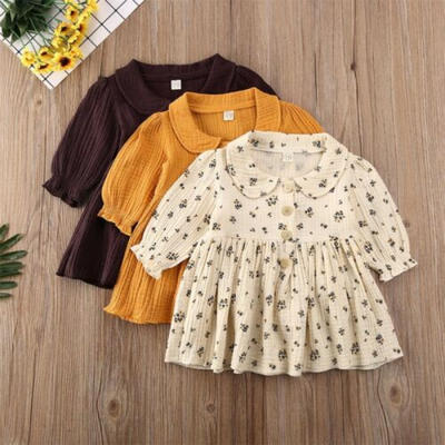 

Cute Newborn Toddler Kids Baby Girls Party Floral Long Sleeve Dress Clothes