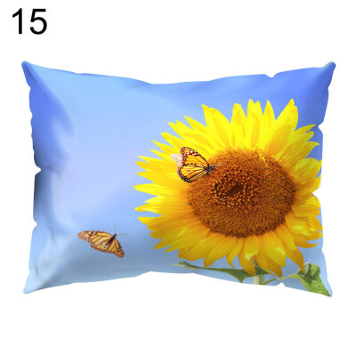 

Sunflower Printed Rectangle Throw Pillow Case Sofa Bed Cushion Cover Home Decor