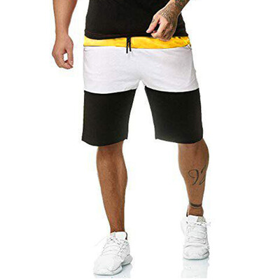 

Gobestart Mens Splicing New Style Cotton Multi-Pocket Overalls Shorts Fashion Pant