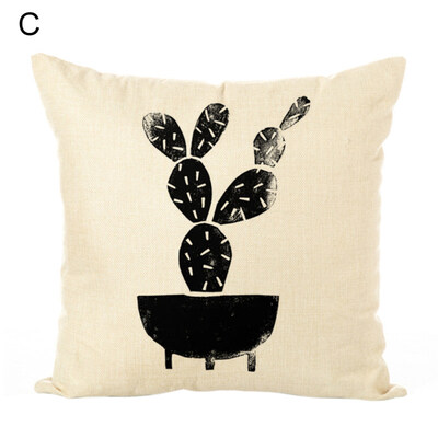 

45x45cm Abstract CactusFlower Pillow Case Cushion Cover Home Sofa Bed Car Decor