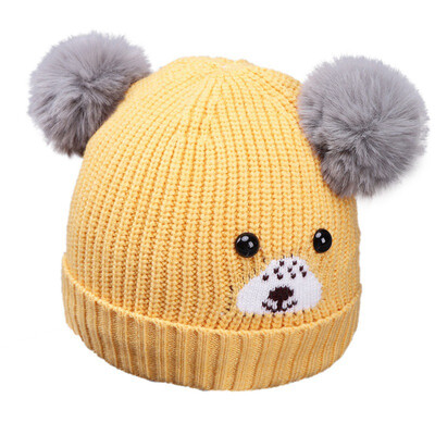 

Baby Warm Winter Wool Hat Children Hat Toddler Kids Knit Beanie Cap Fur Pom Pom Hat Baby Boys Girls Cap