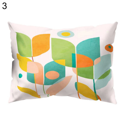 

Color Block Stripe Circle Pillow Case Cushion Cover Sofa Bed Car Office Decor