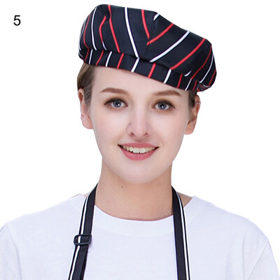 

Women Fashion Print Hotel Restaurant Chefs Beret Cafe Waiters Hat Cap Headgear
