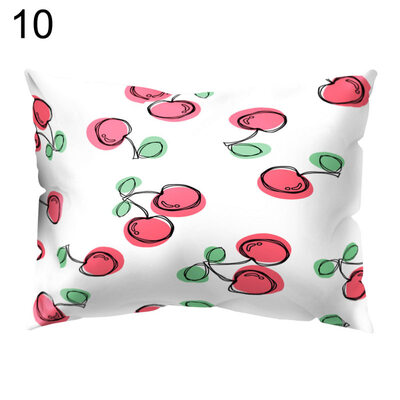 

Cute Cherry Printed Rectangle Throw Pillow Case Cushion Cover Home Car Decor