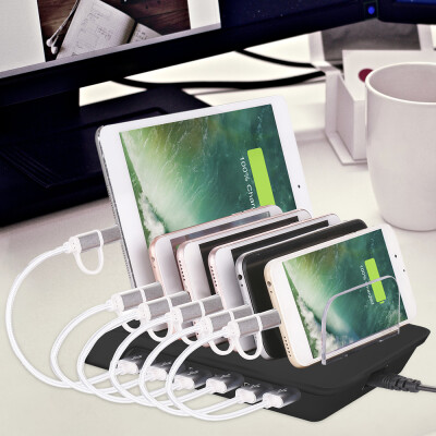 

6-Port Multi USB Smart Charging Station Charger Stand For iPhone iPad Tablet