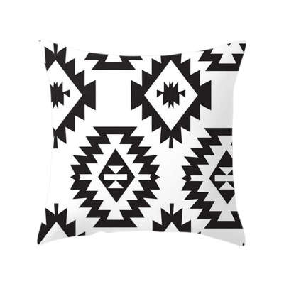 

1 Pcs Nordic Black White Geometric Style Printed Pillow Cases Pillow Cover with Zipper