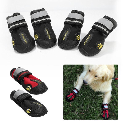 

Dog Boots Waterproof Shoes for Dogs with Reflective Velcro Rugged Anti-Slip Sole 4PCS