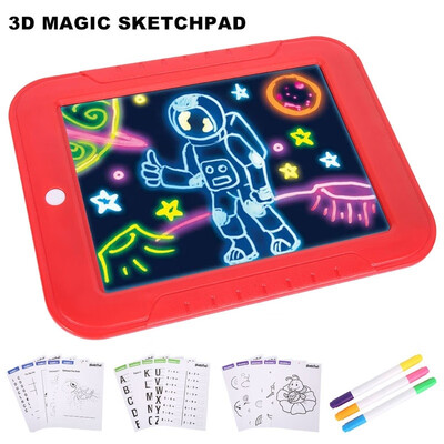 

Portable 3D LED Writing Board Light Magic Drawing Pad Drawing Pad Doodle Art Write Kids Drawing Toys