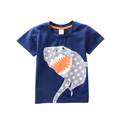 

New Style Kids Baby Boys T-shirt Cartoon printing Short Sleeve Summer Tee Shirts Tops Comfortable For Dressing