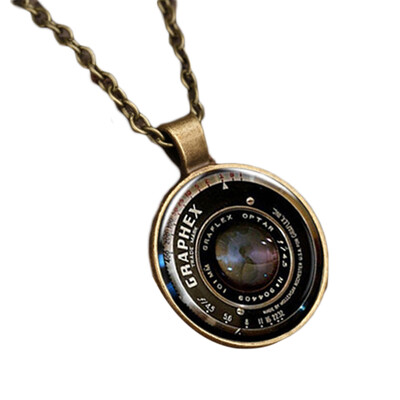 

New High-quality European&American Fashion Personality Camera Lens Accessories Time Gem Necklace