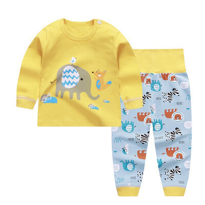 

Toddler Underwear Set Baby Pajamas Set Baby Home Service High Waist Set Spring Autumn New Infant Sleepwear 2pcs Suit 0-3Y