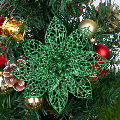 

5 Pcs Christmas Artificial Flowers Christmas Tree Ornaments Xmas Flowers Christmas Tree Decoration Flower