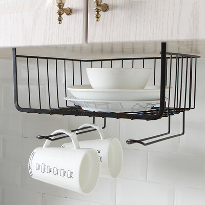 

Siaonvr Kitchen Storage Bin Under Shelf Wire Rack Cabinet Basket Organizer Holder Stand