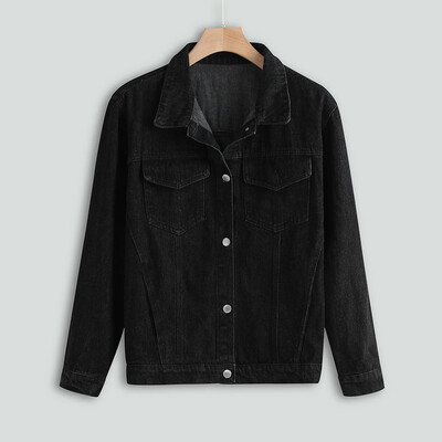 

Toponeto Womens Casual Jean Jacket Long Sleeve Denim Coat Retro Cowboy Pockets Jacket