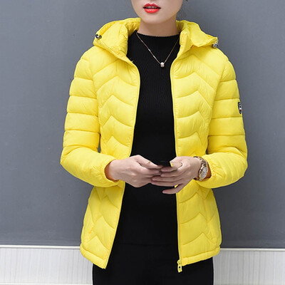 

Toponeto Women Hooded Winter Solid Print Cardigan Button Pocket Long Sleeve Short CoatWom