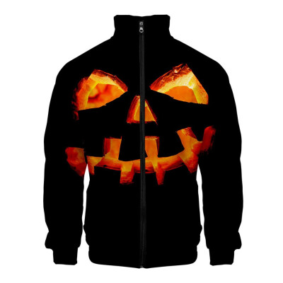 

Toponeto Mens Halloween Print Zipper Sportswear Long Sleeve Coat Jacket Outwear