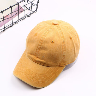 

Korean version of baitou do old baseball cap water wash denim eaves hat female male students street hipster hat summer