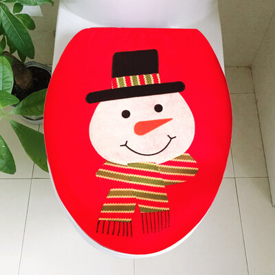 

Tailored 2017 New Christmas Decoration Christmas Snowman Lid Single Toilet Cover
