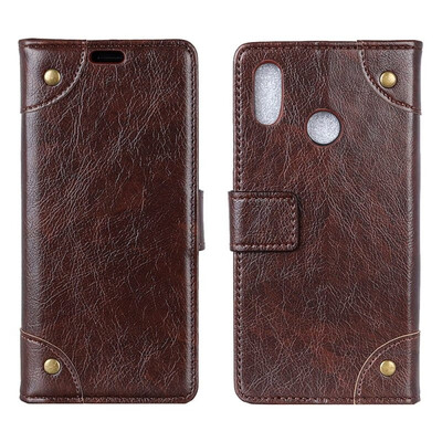 

MOONCASE Millet Mi 8 SE copper buckle nappa leather case - coffee