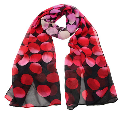 

Gobestart Women Lady Shawl Chiffon Dot Rectangle Scarf Scarves Gauze Kerchief