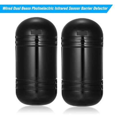 

Wired Dual Beam Photoelectric Infrared Sensor Barrier Detector 100M Alarm Tamper Alarm Output for Park Courtyard Gate Door Window