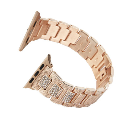 

〖Follure〗With Connection Adapter Luxury Alloy Crystal Strap Band For Apple Watch 4 44mm