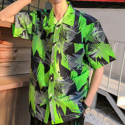 

Tailored Spring&Summer Fashion Couple Personal Printed Short-sleeved Beach Tops
