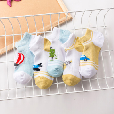 

Children Spring Summer Cute Mesh Breathable Print Yarn Without Bones Casual Cotton Socks