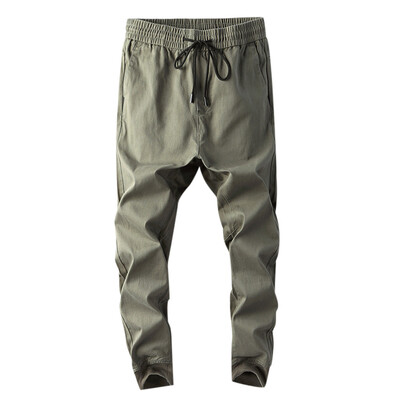 

Gobestart Mens Casual Pure Color Outdoors Pocket Beach Work Trouser Cargo Pant