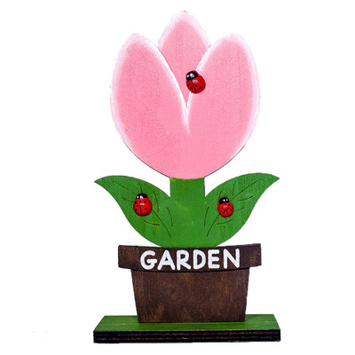 

Toponeto Easter Decorations Wooden Flower Shapes Ornaments Craft Gifts