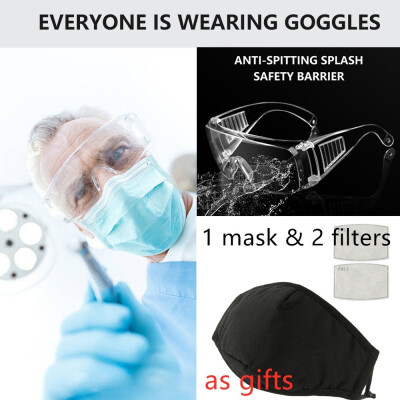 

Anti-splitting Goggles Safety Glass Dustproof Sandproof Prevent Spatter with Mask Gift