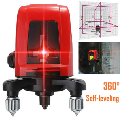 

Willstar 360 Degree Rotary Self-leveling Cross Horizontal Vertical Laser Levels Tool Infrared Laser Level Meter 2 Lines 1 Point