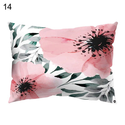 

Multicolor Eucalyptus Leaf Cactus Peony Pillow Case Cushion Cover Home Decor